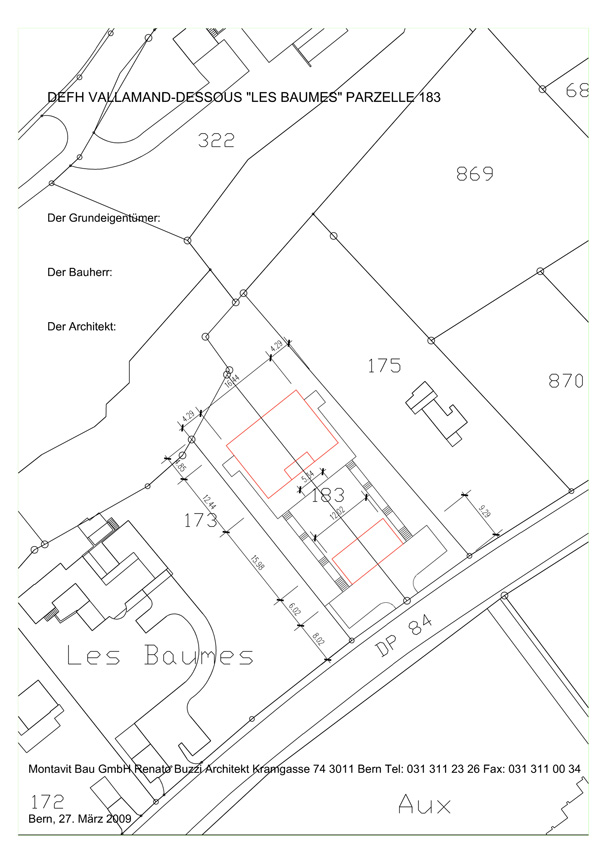 In Planung: 2 Doppeleinfamilienhäuser am Gurtenweg in Muri bei Bern 